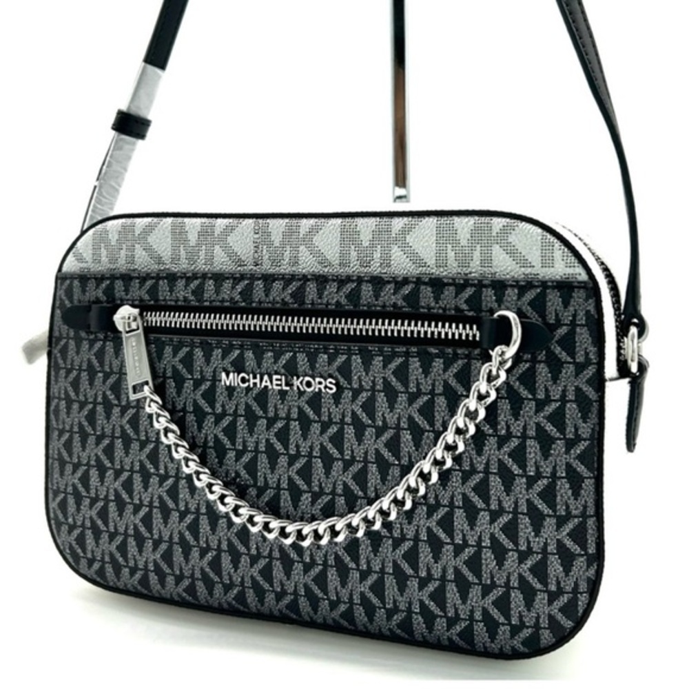 Michael Kors Jet Set Large Signature Logo Crossbody
Bag Black Multi